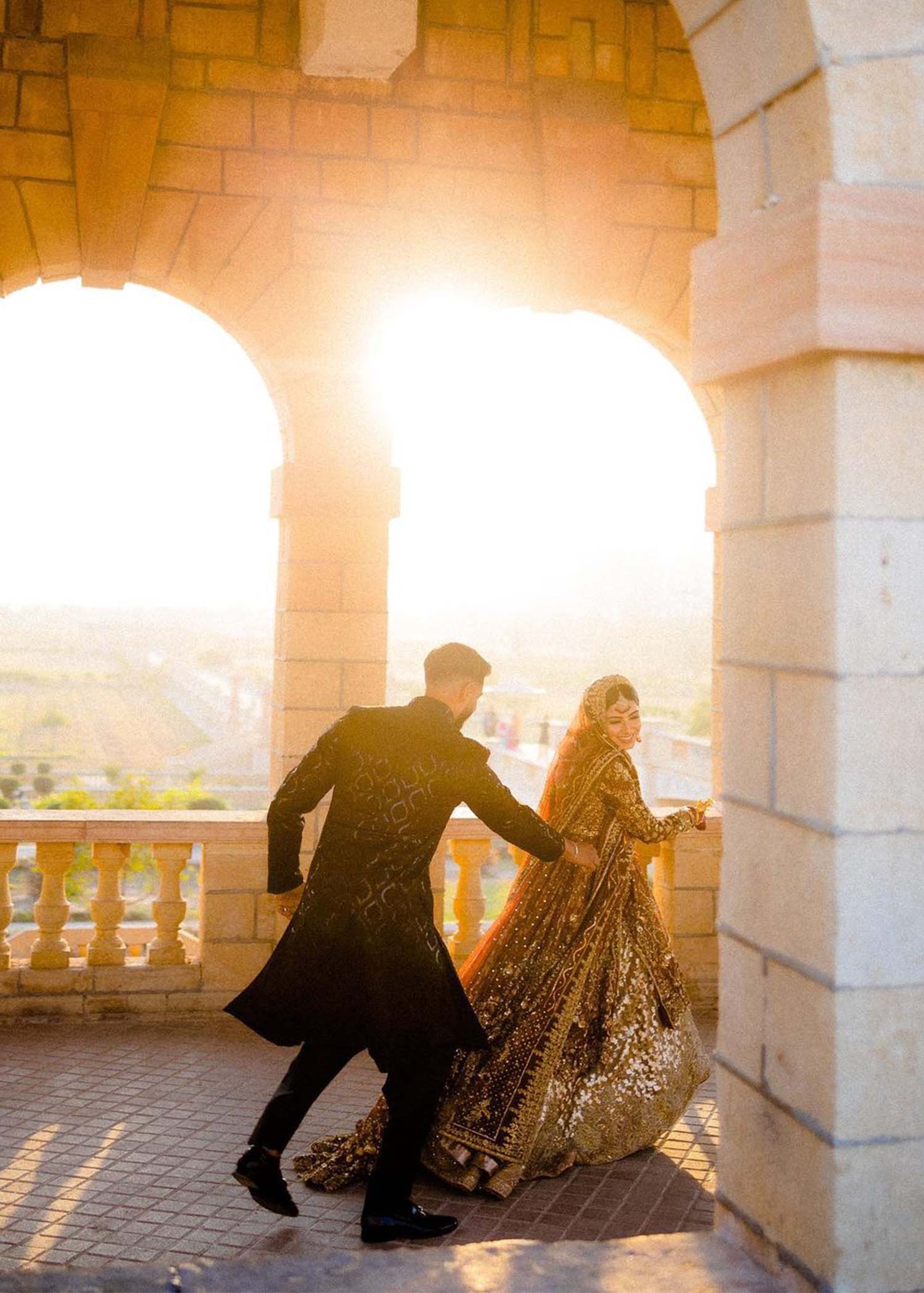 Deep Maroon Zardozi Brocade Bridal Lehenga (3-Piece) - Image 5