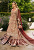 Pakistani Maroon Zardosi Net & Jamawar Bridal Lehenga (3-Piece) - Image 2
