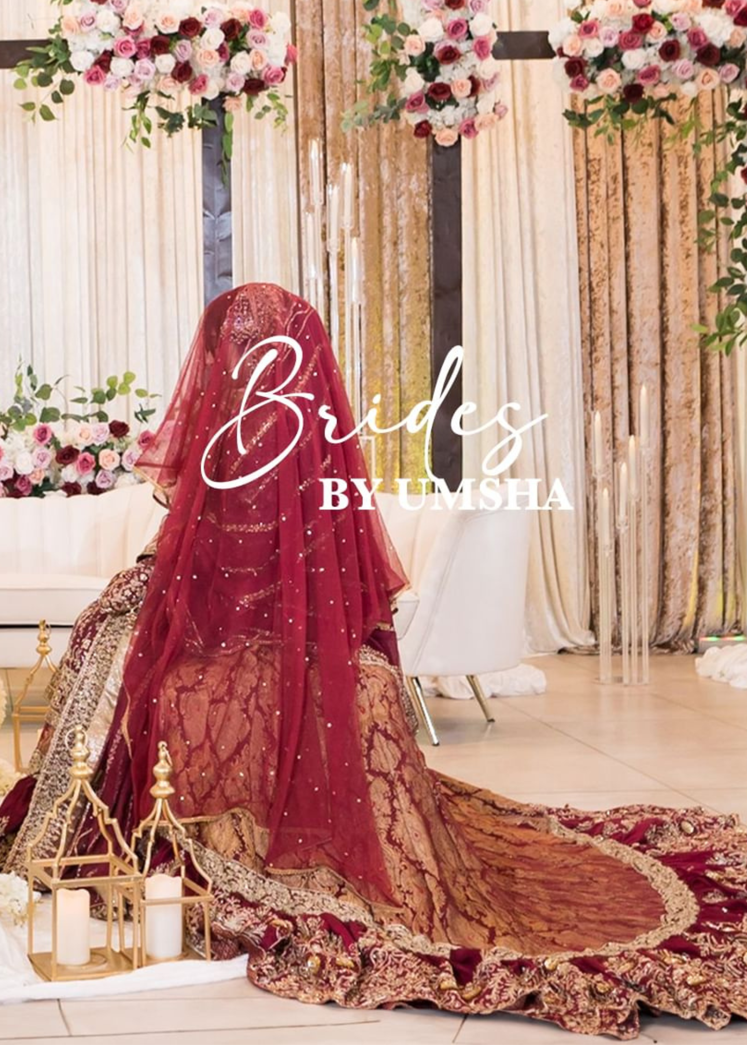 Pakistani Deep Maroon Zardozi Silk Bridal Lehenga (3-Piece) - Image 3