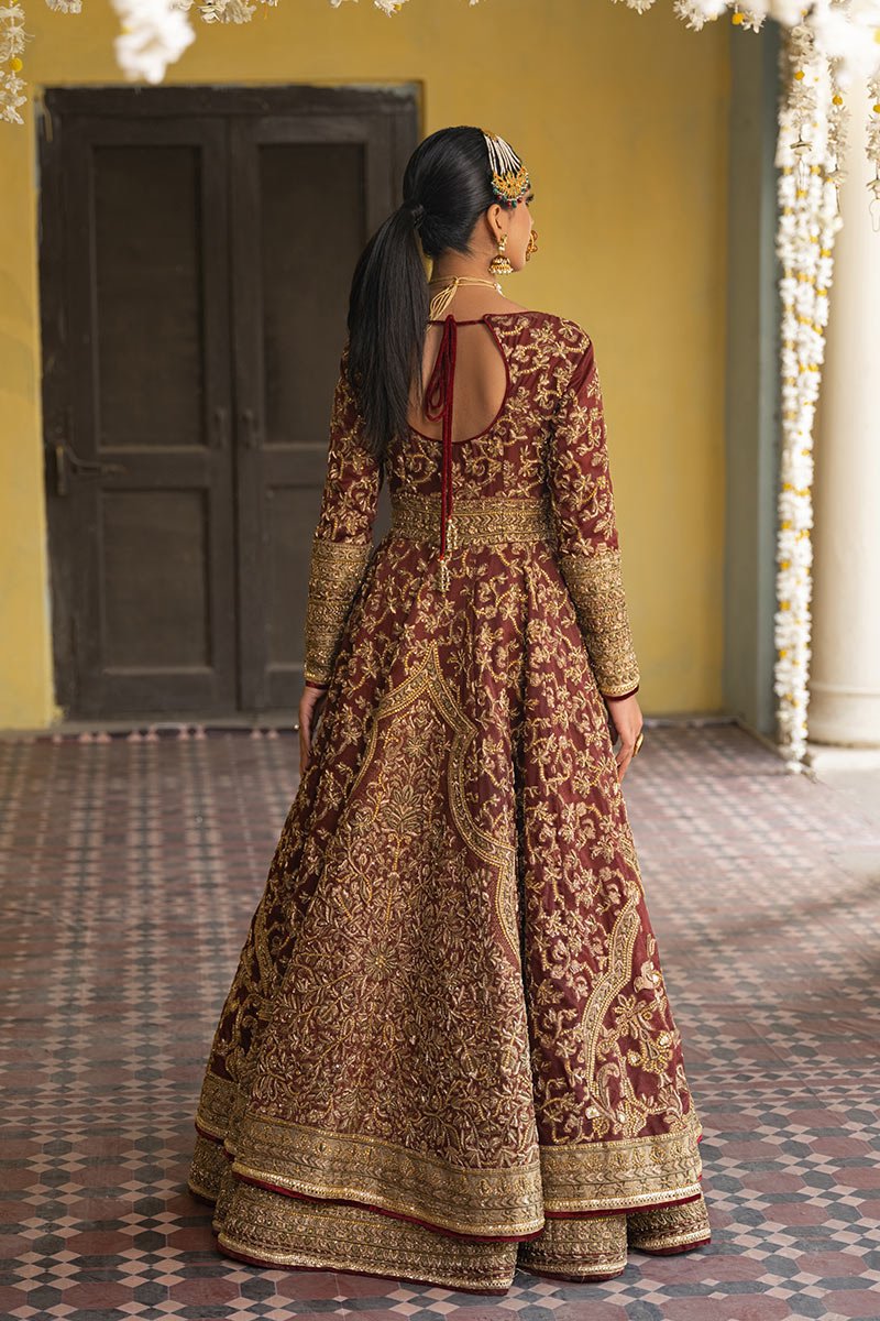 Maroon Adda Work Organza Anarkali Lehenga (3-Piece) - Image 12