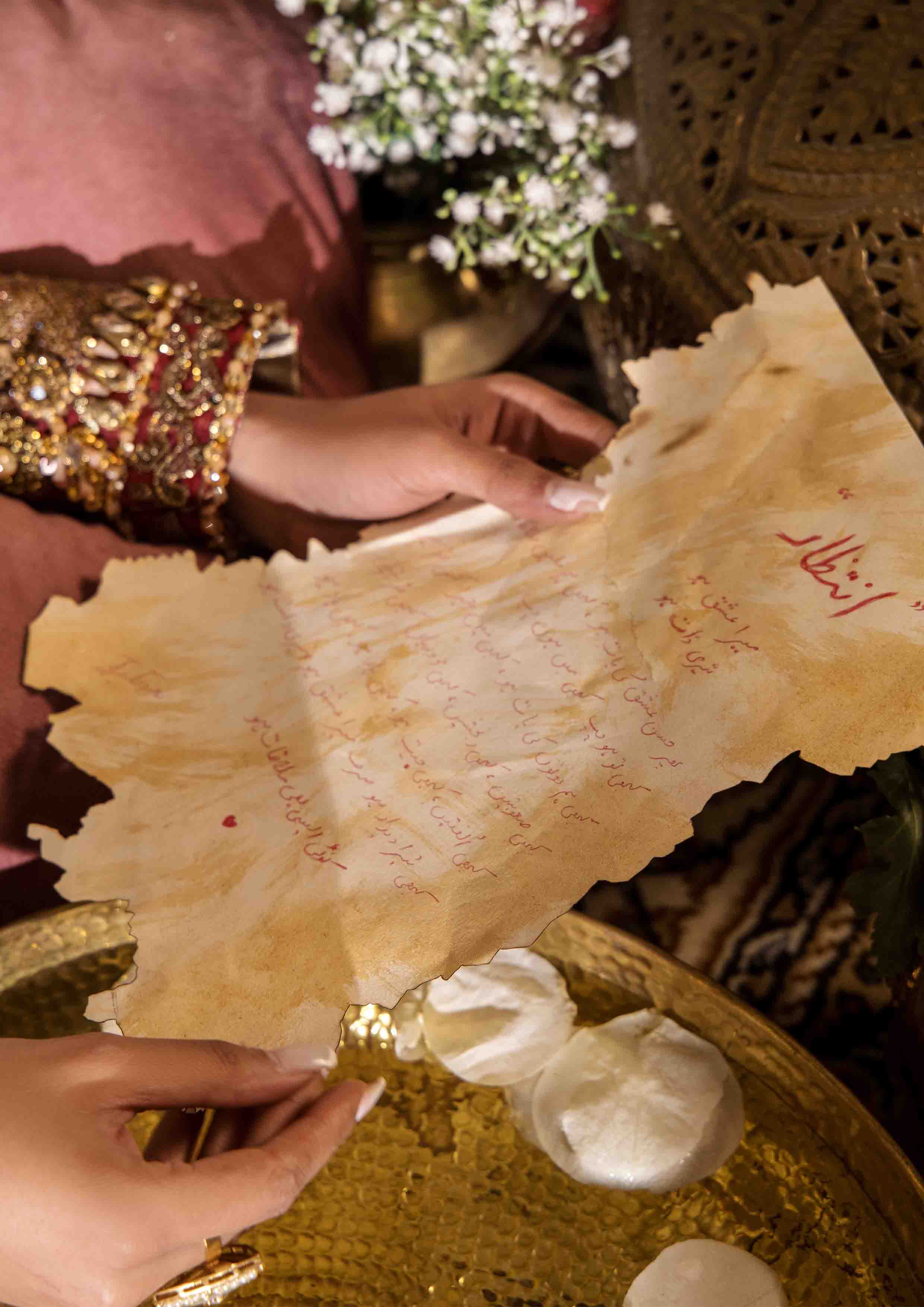 Fresh Maroon Embroidered Raw Silk Lehnga Choli (3-Piece) - Image 3