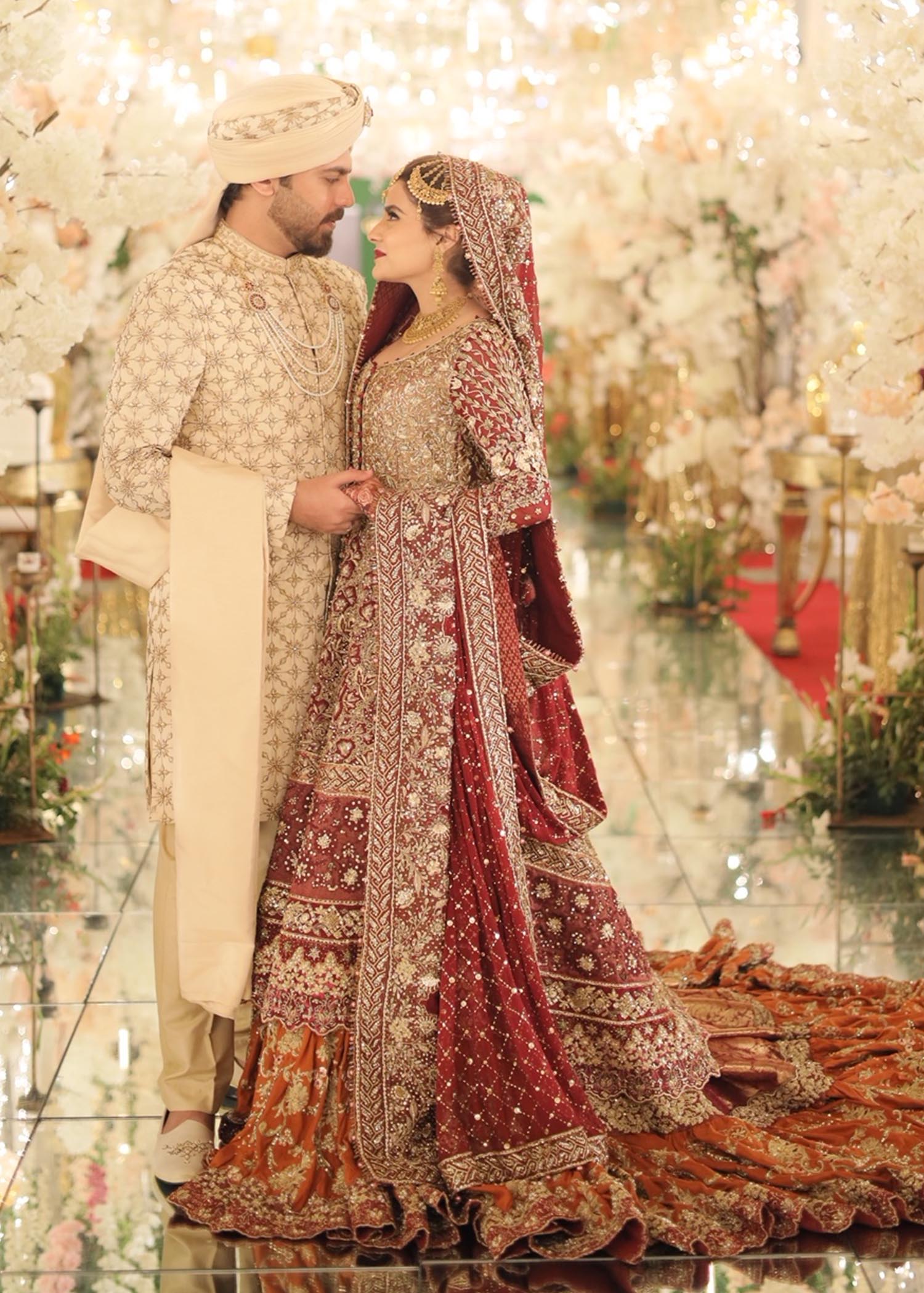 Deep Maroon & Rust Embellished Bridal Lehenga (3-Piece) - Image 5