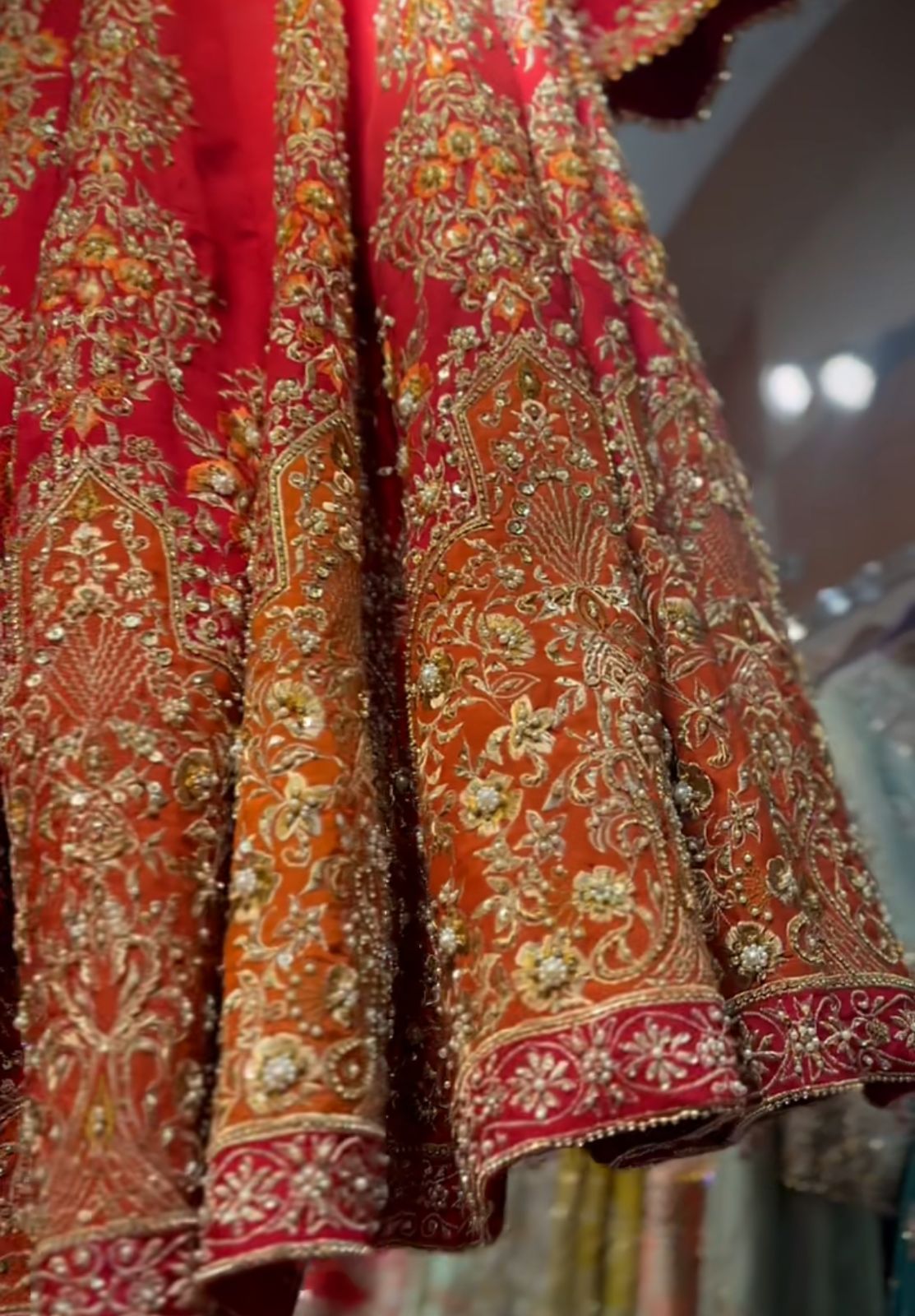 Reddish Mehroon Embroidered Silk Lehenga Choli (3-Piece) - Image 2