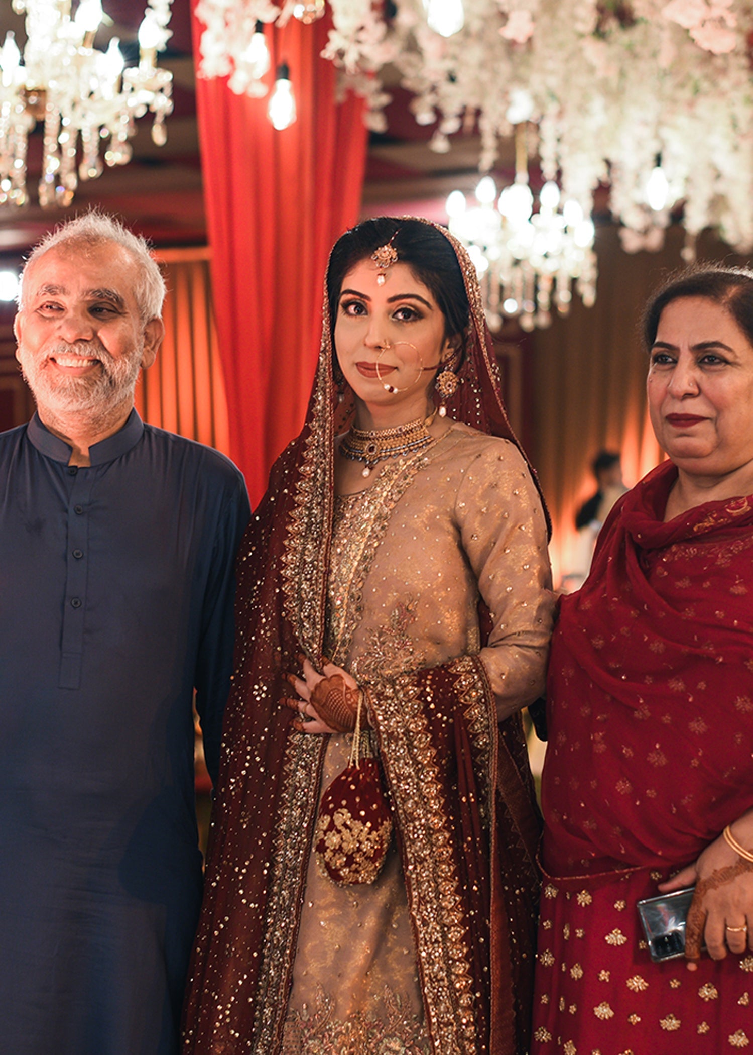 Pakistani Deep Maroon Zardozi Silk Bridal Lehenga (3-Piece) - Image 4