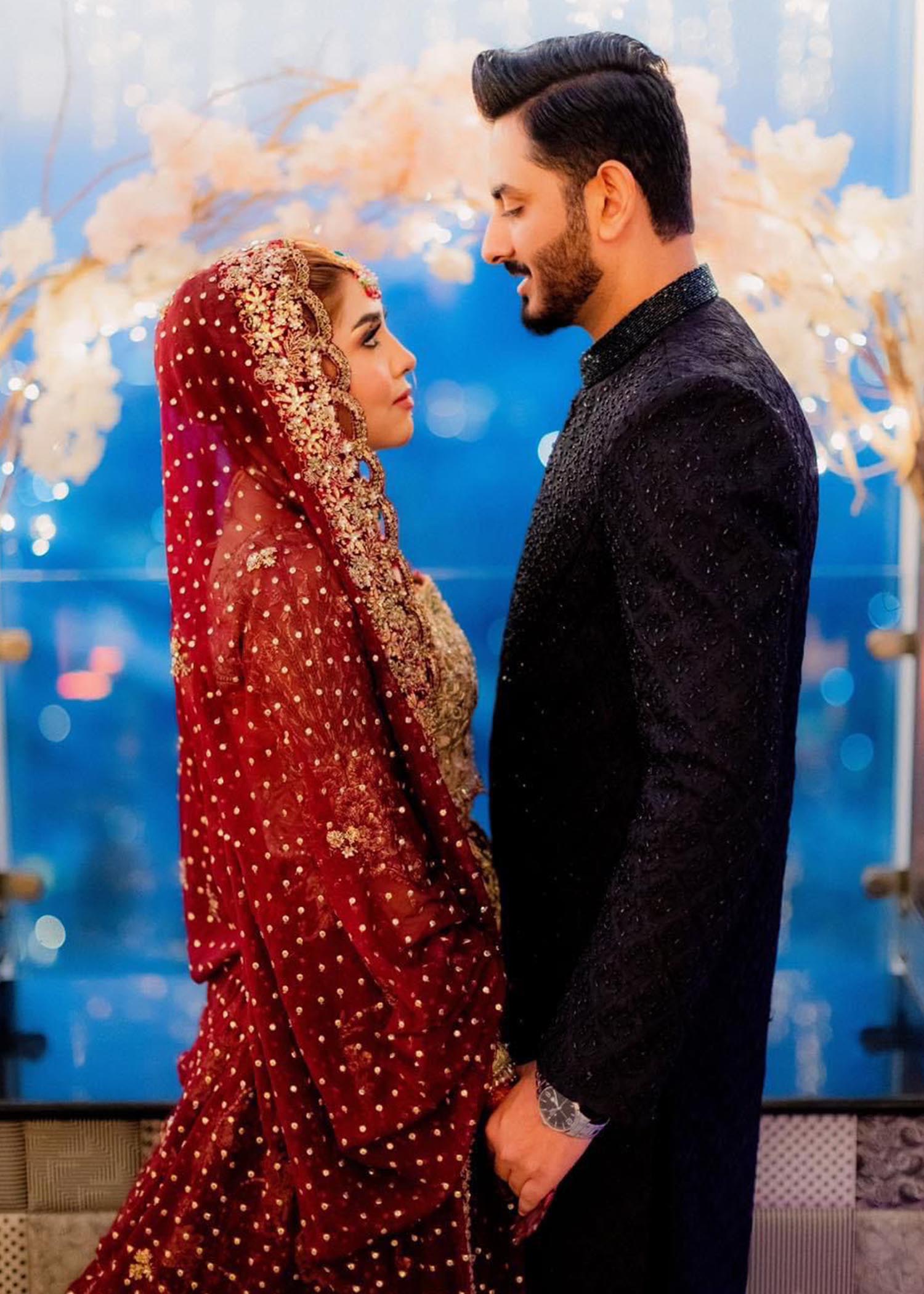 Deep Maroon Gold Embroidered Bridal Lehenga (3-Piece) - Image 7