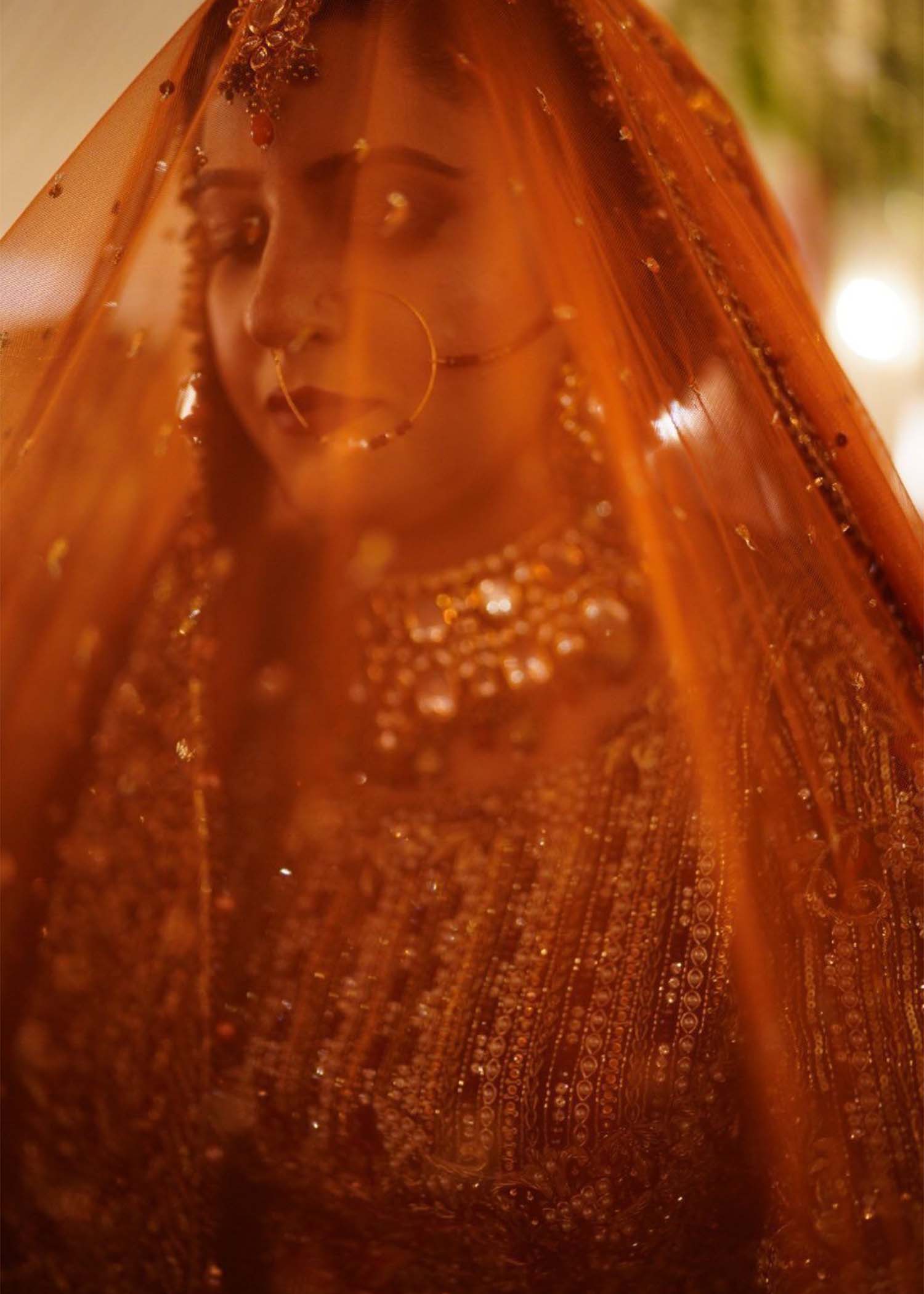 Pakistani Deep Maroon Zardozi Silk Bridal Lehenga (3-Piece) - Image 7