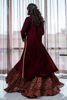 Maroon Dabka & Swarovski Velvet Long Shirt (2-Piece) - Image 4