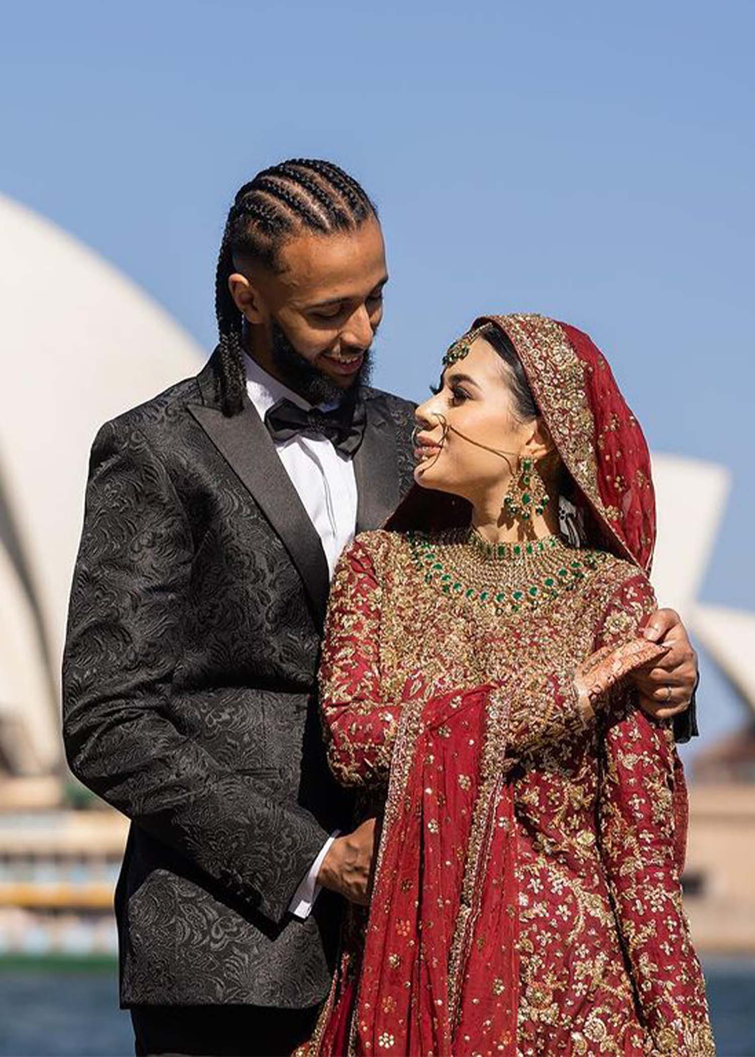 Deep Maroon Zardozi Velvet Bridal Lehenga (3-Piece) - Image 12