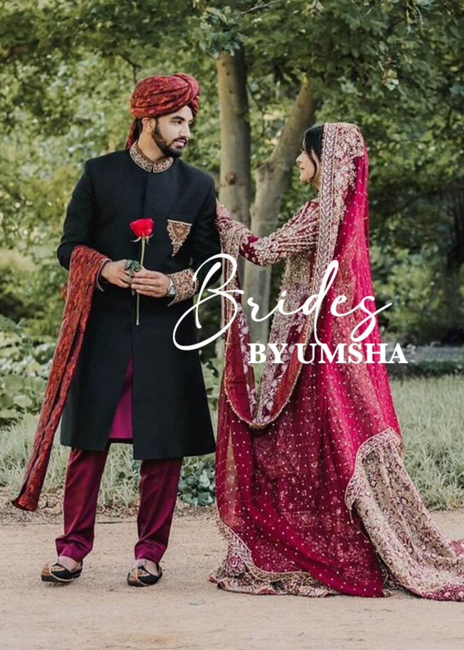 Pakistani Deep Maroon Gold Embroidered Velvet Silk Bridal Lehenga (3-Piece) - Image 6