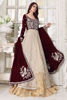 Maroon Zardozi Velvet & Ivory Zari Net Bridal Lehenga (3-Piece) - Image 2