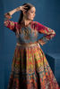 Pakistani Maroon Zardozi Silk Pishwas Dress (2-Piece) - Image 7
