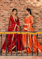 Pakistani Maroon Handcrafted Korean Rawsilk Pishwas (3-Piece) - Image 7