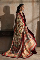 Pakistani Maroon Lace Velvet Pishwas Dress (2-Piece) - Image 8