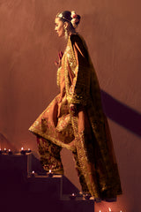 Rust Resham & Sequin Raw Silk Salwar Kameez (3-Piece) - Image 11