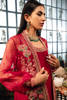 Maroon Embroidered Raw Silk Long Shirt with Organza Jacket (3-Piece) - Image 4