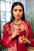 Maroon Embroidered Raw Silk Long Shirt with Organza Jacket (3-Piece) - Image 5