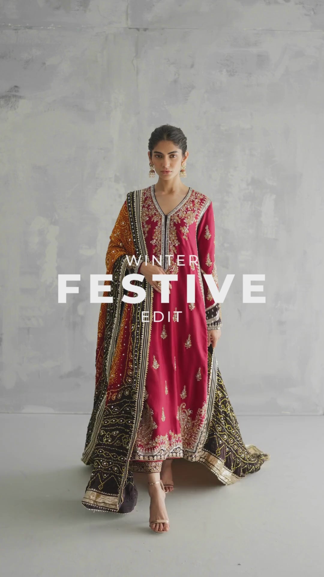 Maroon Zardozi & Gota Raw Silk Salwar Kameez (3-Piece) - Image 7