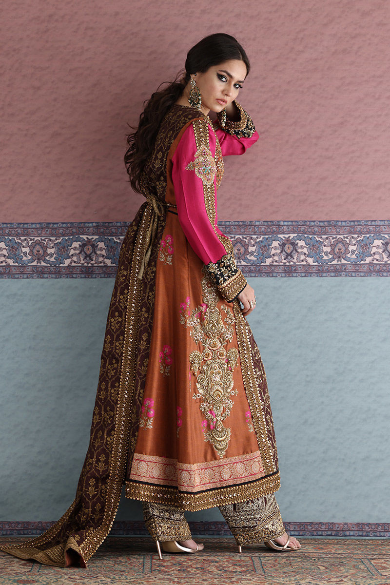 Maroon Zardozi Silk Salwar Kameez (3-Piece) - Image 7