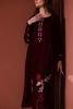 Pakistani Maroon Arri Work Velvet Salwar Kameez (3-Piece) - Image 5