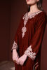 Pakistani Rust Embroidered Velvet Salwar Kameez (2-Piece) - Image 5