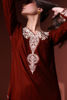 Pakistani Rust Embroidered Velvet Salwar Kameez (2-Piece) - Image 7