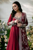 Pakistani Maroon Hand Embellished Raw Silk Kalidar Sharara (3-Piece) - Image 5