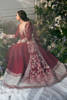 Pakistani Maroon Hand Embellished Raw Silk Kalidar Sharara (3-Piece) - Image 7