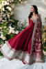Pakistani Maroon Hand Embellished Raw Silk Kalidar Sharara (3-Piece) - Image 9
