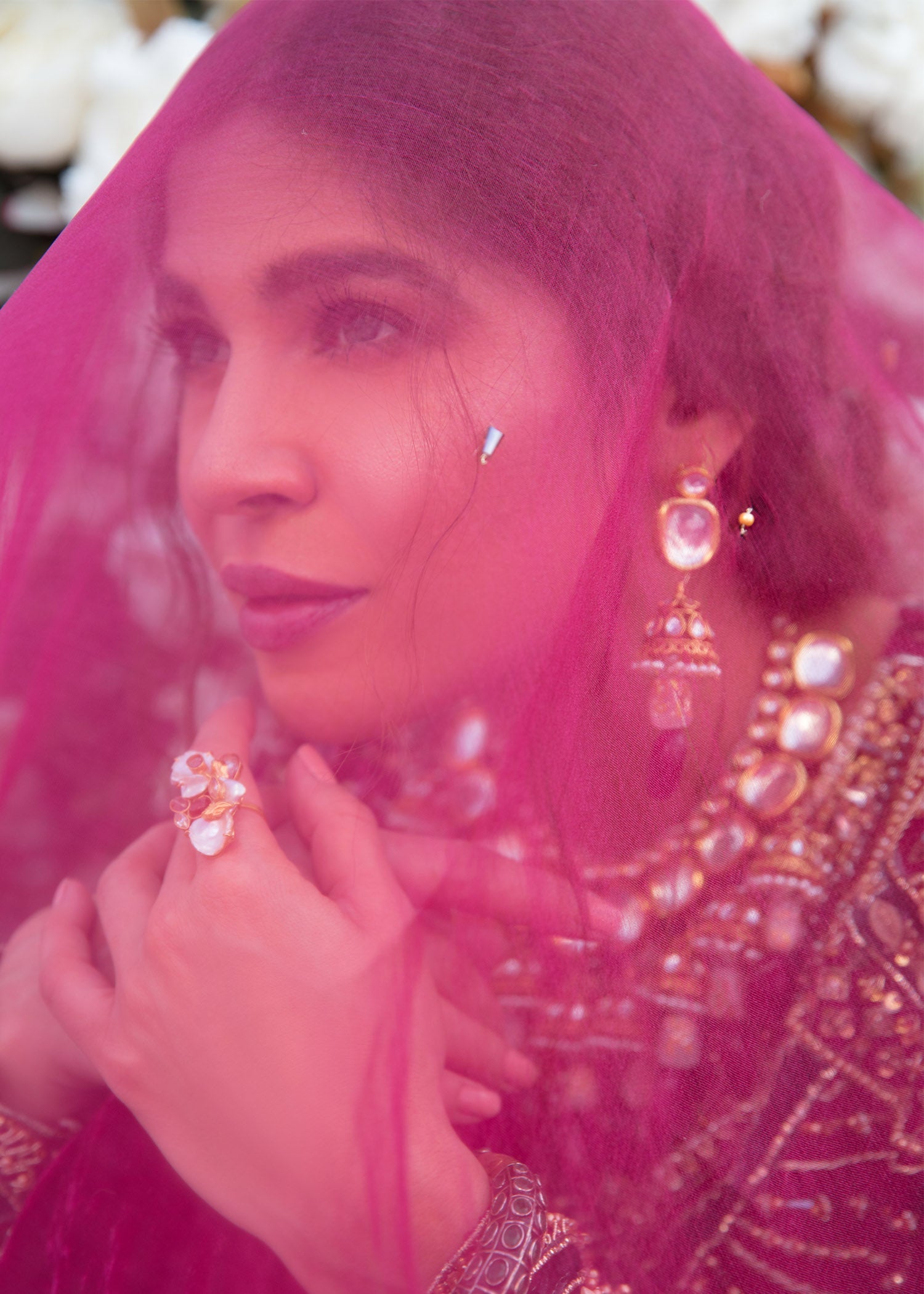 Plum Zardozi Rawsilk & Velvet Sharara (3-Piece) - Image 4