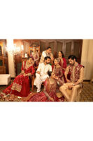 Oxblood Hand-Embroidered Pure Raw Silk Waistcoat (3-Piece) - Image 11