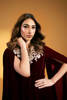 Pakistani Maroon Embellished Velvet Cape Dress (2-Piece) - Image 8