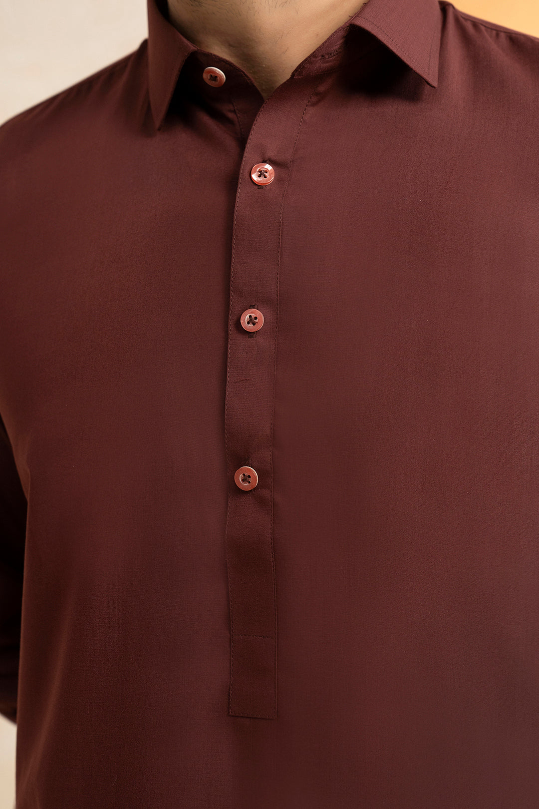 Maroon Blended Fabric Shalwar Kameez (2-Piece) - Image 7