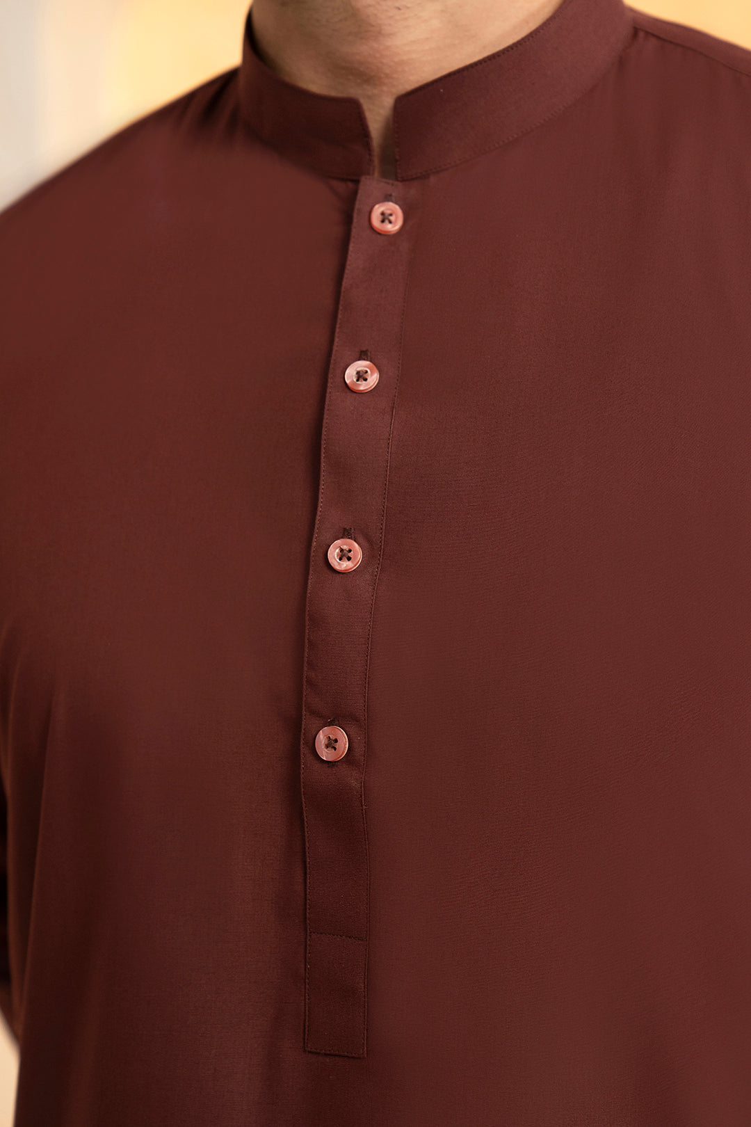Maroon Blended Fabric Shalwar Kameez (2-Piece) - Image 3