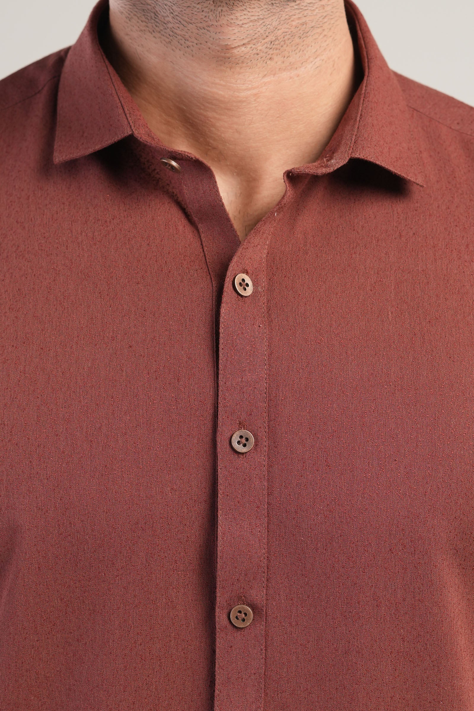 Maroon Cotton Karandi Shalwar Kameez (2-Piece) - Image 1