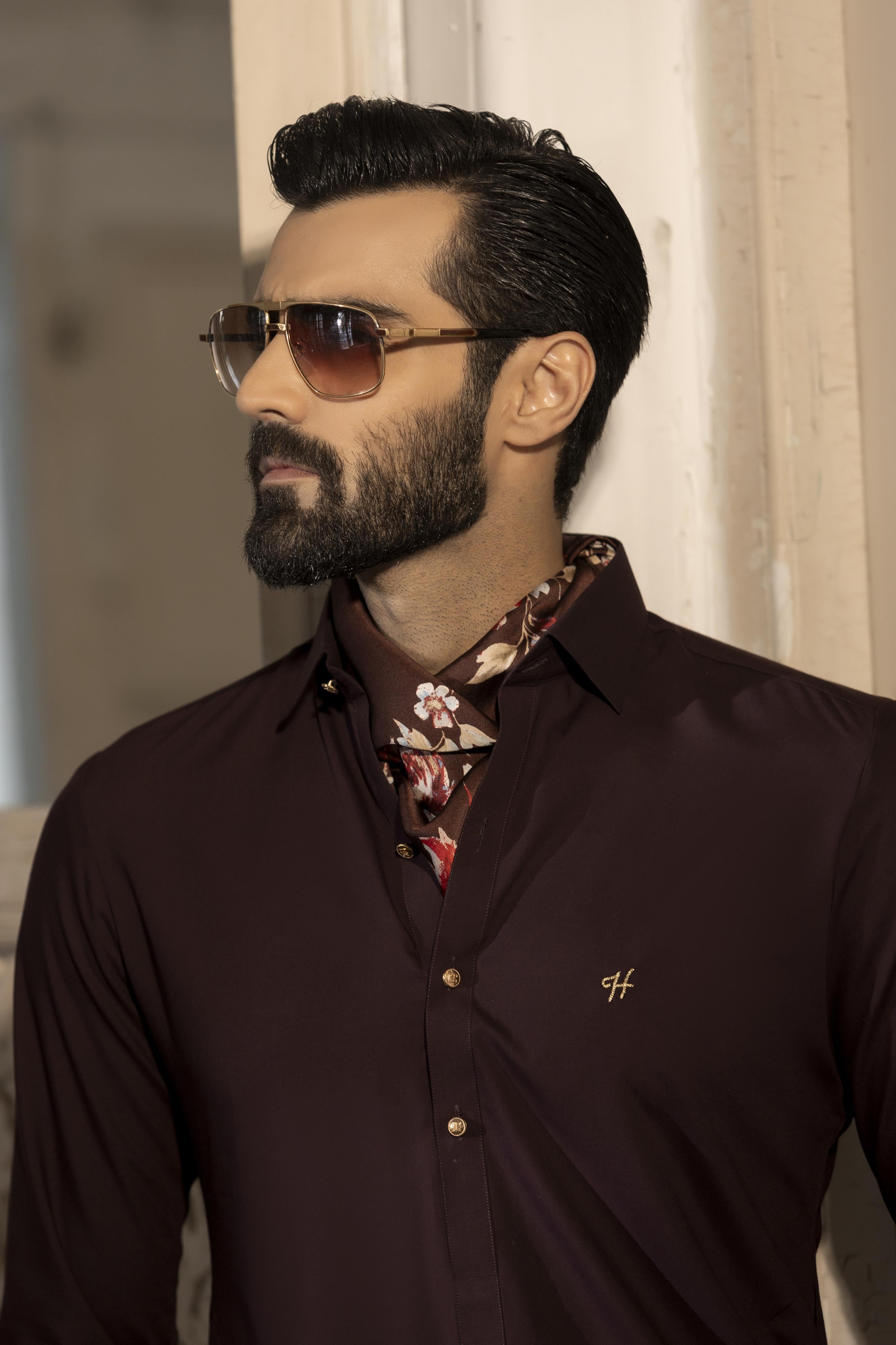 Burgundy Wash n Wear Shalwar Kameez (2-Piece) - Image 4