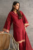 Maroon Embellished Karandi Salwar Kameez (2-Piece) - Image 5