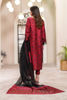 Pakistani Maroon Black Digital Print Korean Silk Salwar Kameez (3-Piece) - Image 5
