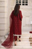 Maroon Screen-Printed Raw Silk Kurta Set (3-Piece) - Image 4