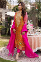 Maroon Embroidered Pure Silk Salwar Kameez (3-Piece) - Image 6