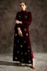 Pakistani Maroon Sequin Velvet Salwar Kameez (2-Piece) - Image 2