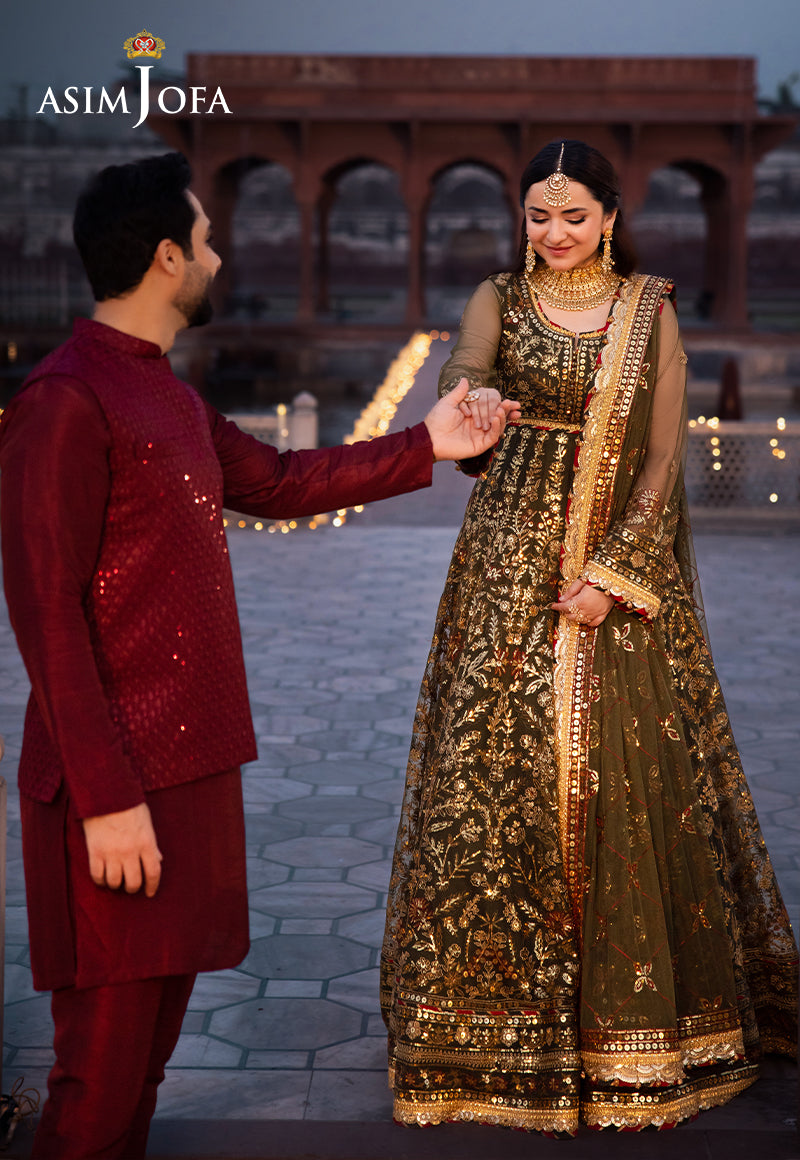 Maroon Embroidered Raw Silk Waistcoat Kurta (3-Piece) - Image 9