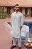 Pastel Mint Self-Patterned Irish Linen Kurta Pajama (2-Piece) - Image 1