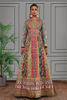 Pakistani Multi-Colour Zardozi Silk Floor-Length Pishwas (1-Pc) - Image 2