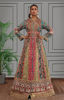 Pakistani Multi-Colour Zardozi Silk Floor-Length Pishwas (1-Pc) - Image 4