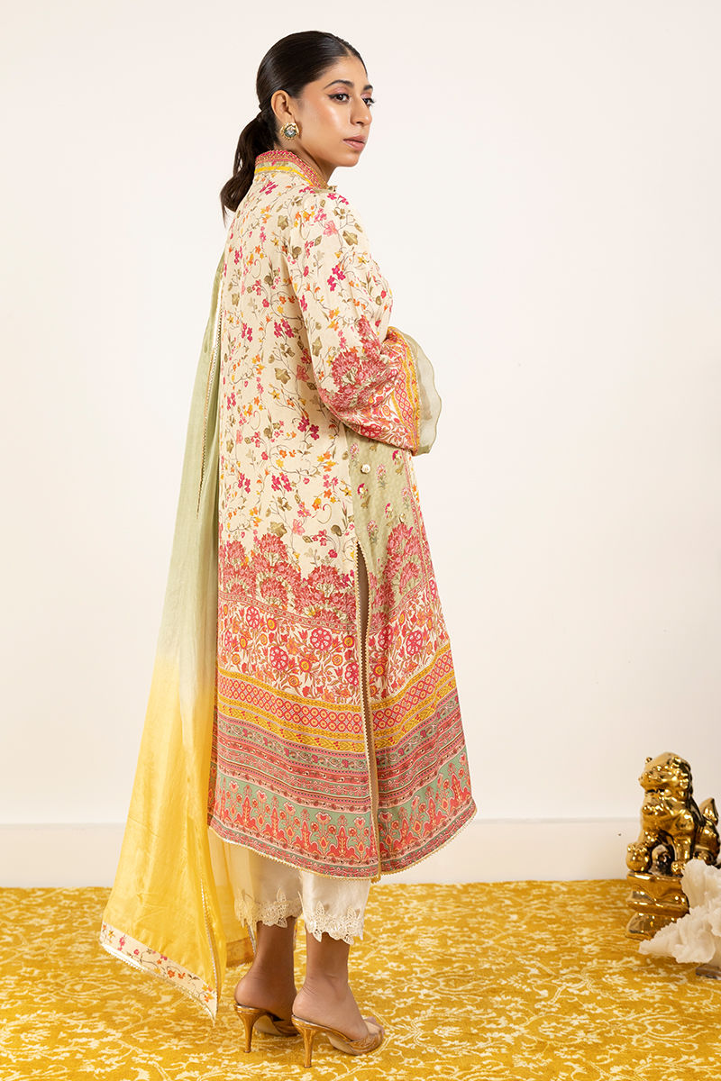 Multi-Colour Embellished Pure Crepe Salwar Kameez (3-Piece) - Image 3