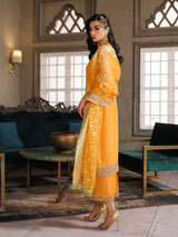 Pakistani Mustard Zardozi Raw Silk Kurta Set (3-Piece) - Image 4