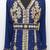 Navy Blue Embroidered Georgette Moroccan Kaftan (2-Piece) - Image 3