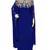 Pakistani Navy Blue Zari Embroidered Georgette Kaftan (1-Pc) - Image 2