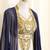 Pakistani Navy Blue Zari Embroidered Georgette Kaftan (1-Pc) - Image 3