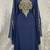 Pakistani Navy Blue Zari Embroidered Georgette Kaftan (1-Pc) - Image 2